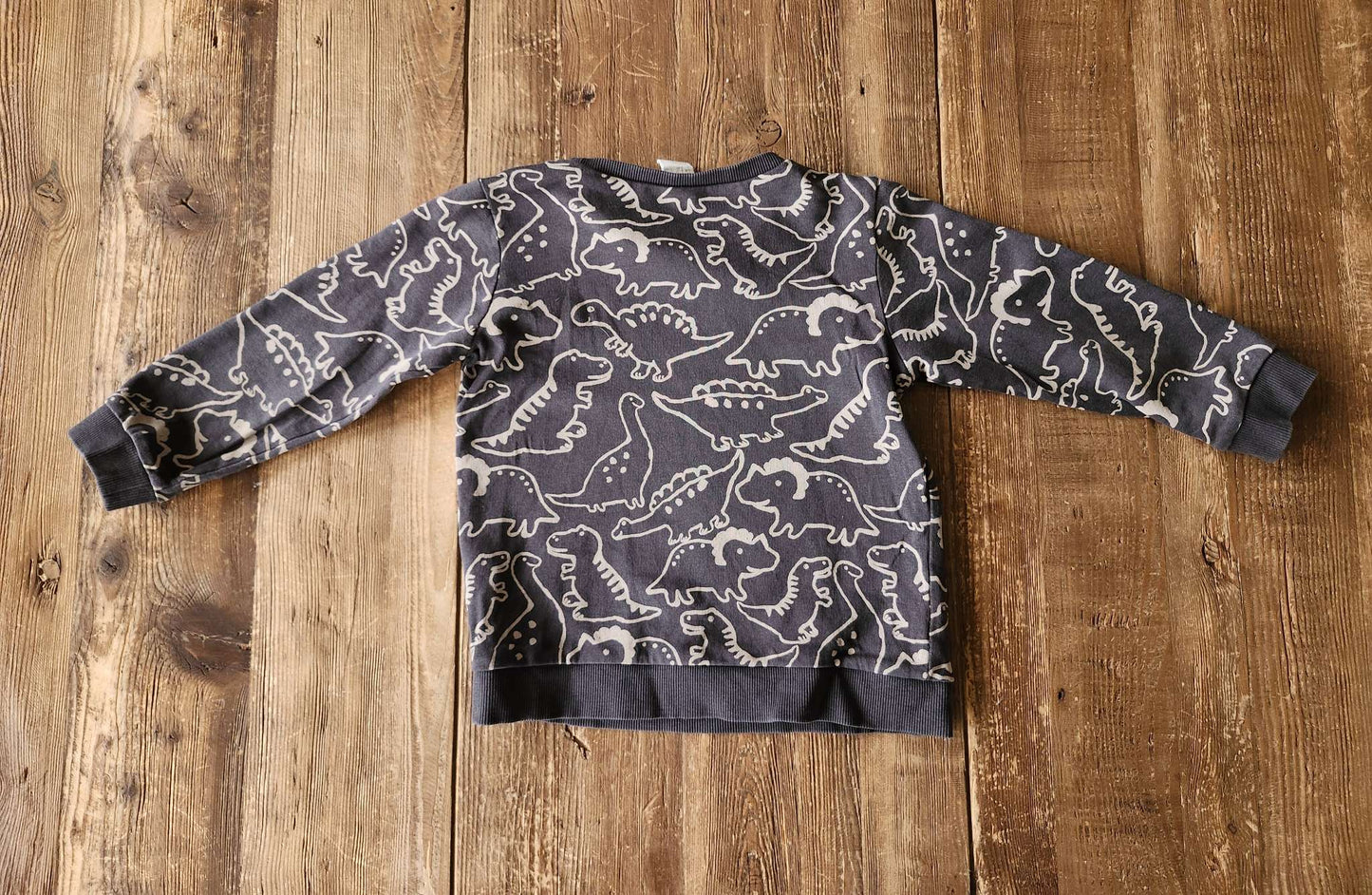 H&M grey dino shirt, 4T, EUC, Kids 4/4T