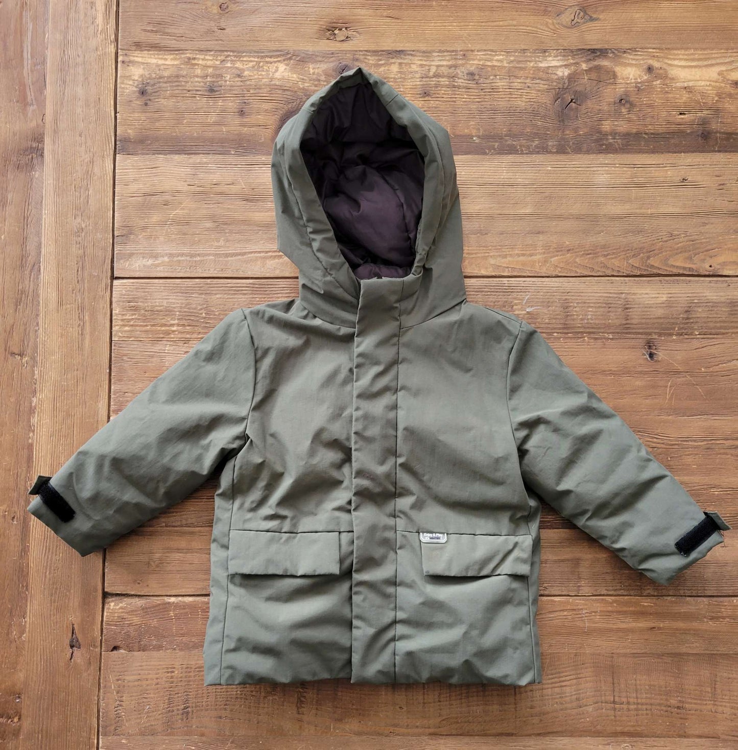 Zara olive green coat, 18-24M, Kids 24 Month (18-24M)