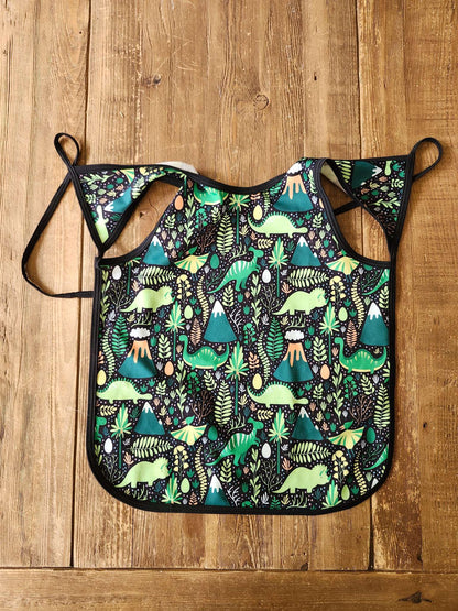 Baby Bapron, dinosaur smock bib, 6M-3T