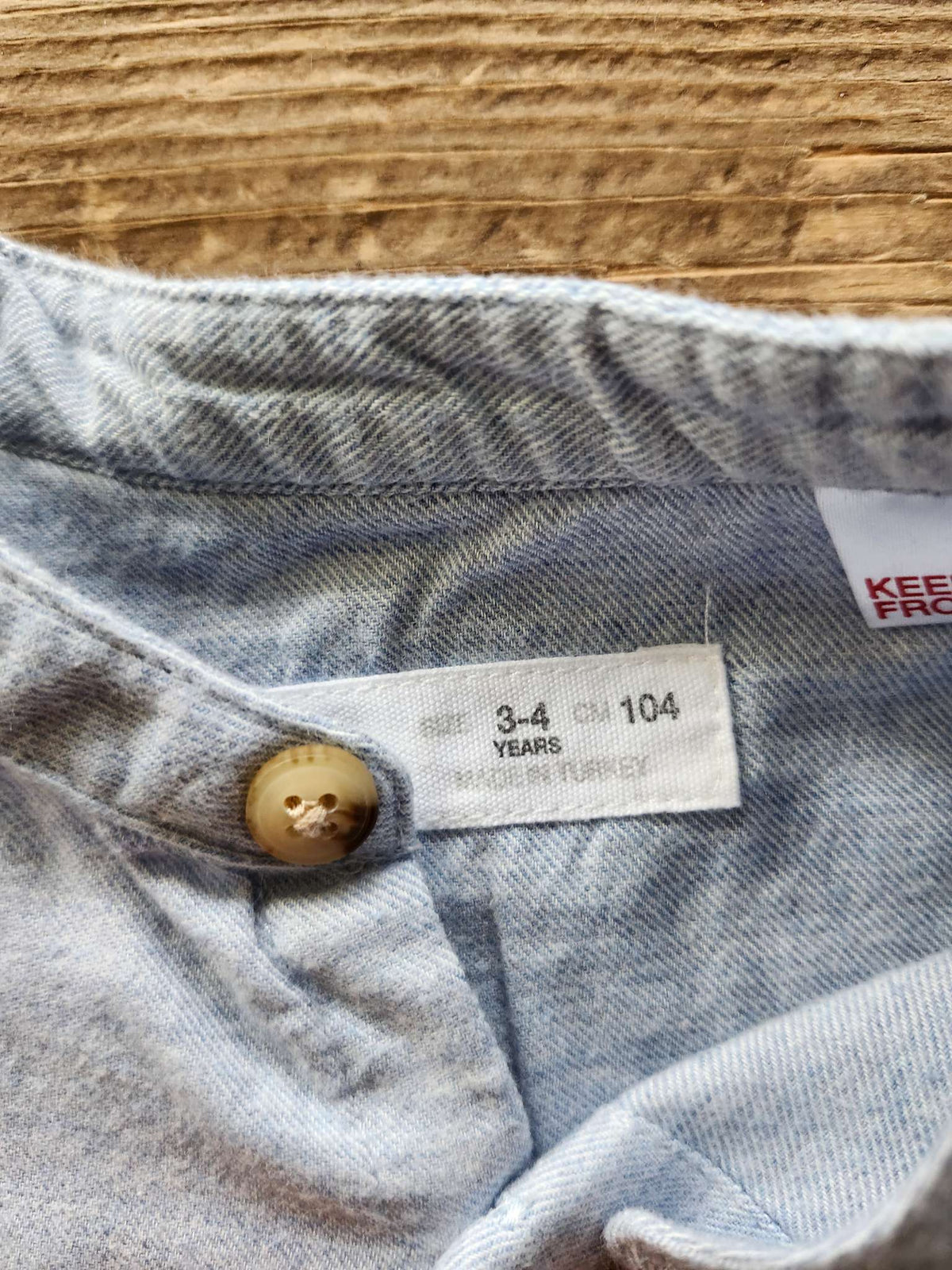 Zara kids flannel button up shirt, 3-4T, blue, like new, Kids 3T