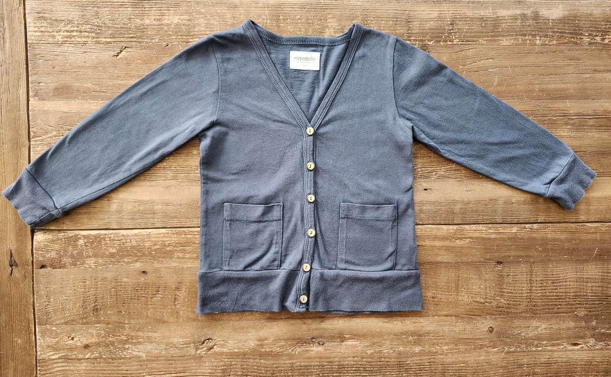 Mini Mioche Mod Cardigan, organic cotton, 3-4T, Kids 3T