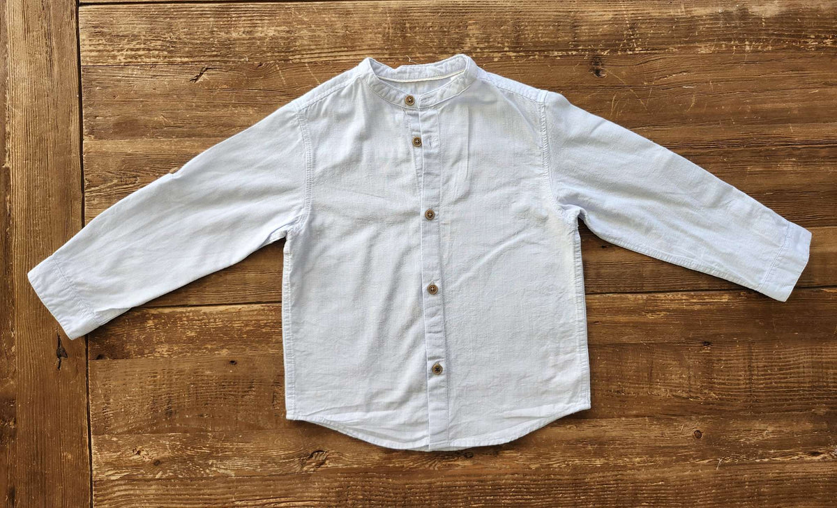 Zara, light blue button up shirt, 3-4T, like new, Kids 3T
