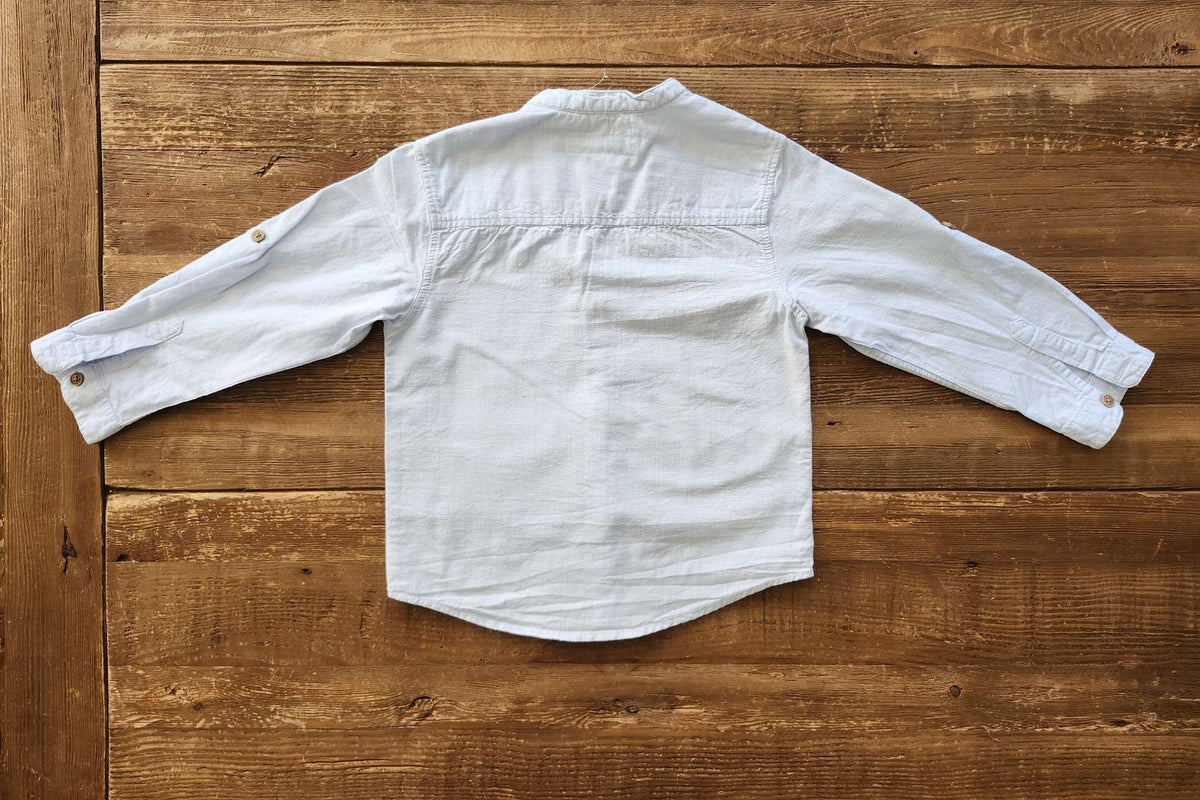 Zara, light blue button up shirt, 3-4T, like new, Kids 3T