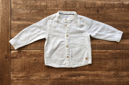 Zara flannel triangles shirt, 12-18M, like new , Kids 18 Month (12-18M)