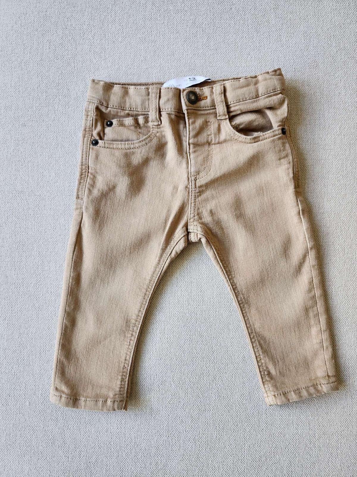 Zara jeans, khaki, 9-12M, Kids 12 Month (9-12M)