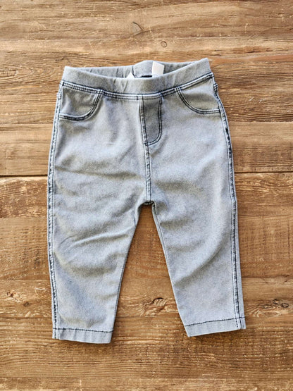 Zara baby jeggings, grey, 6-9M, Kids 9 Month (6-9M)