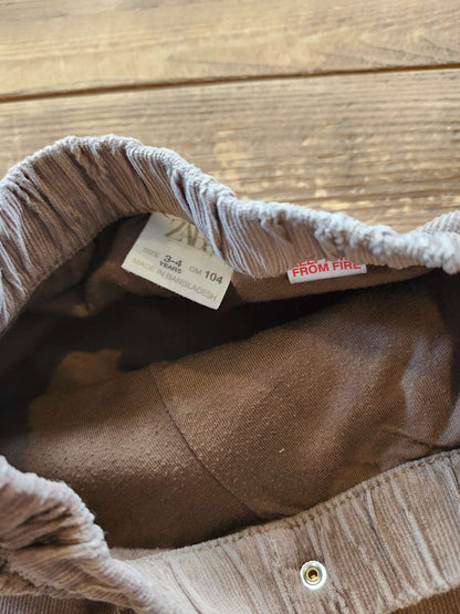 Zara lined corduroy pants, 3-4T, Kids 3T