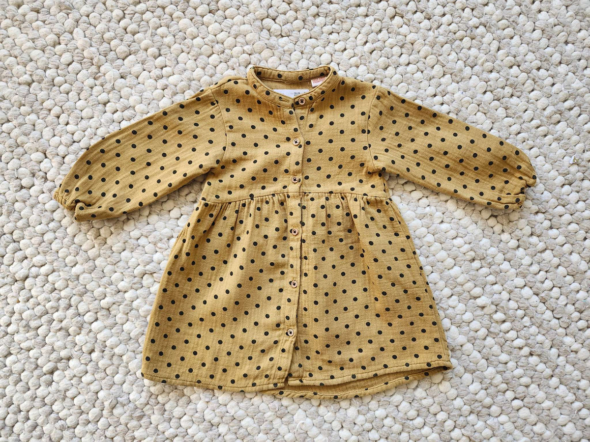 Zara kids polkadot dress, 18-24M, EUC, Kids 24 Month (18-24M)