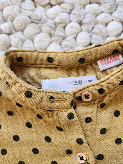 Zara kids polkadot dress, 18-24M, EUC, Kids 24 Month (18-24M)