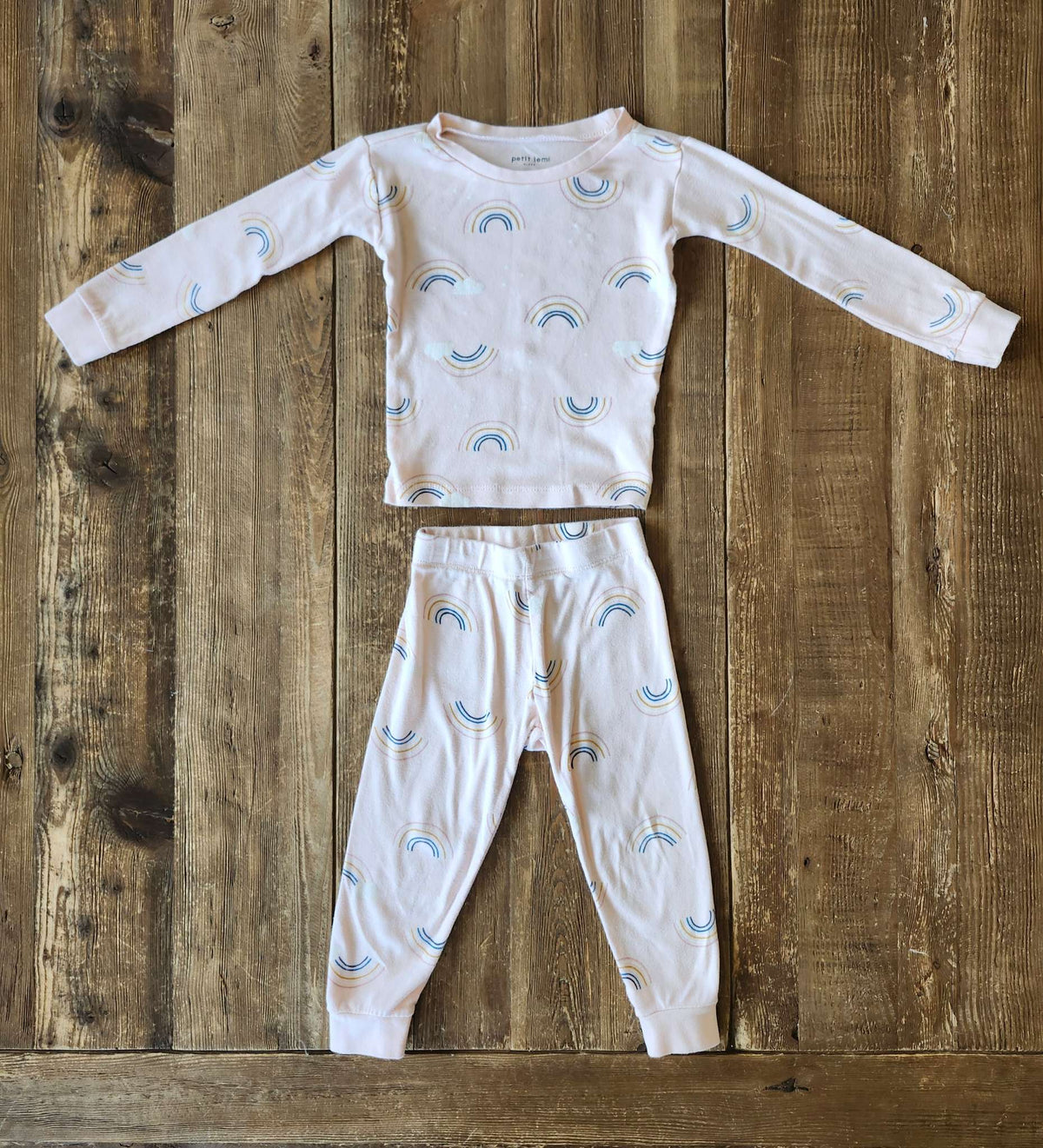 Petit Lem rainbow pajamas, 2T, Kids 2T