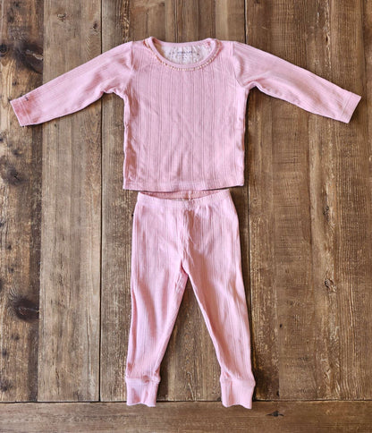 MINI A TURE organic cotton pajamas, pink, 2T, Kids 2T