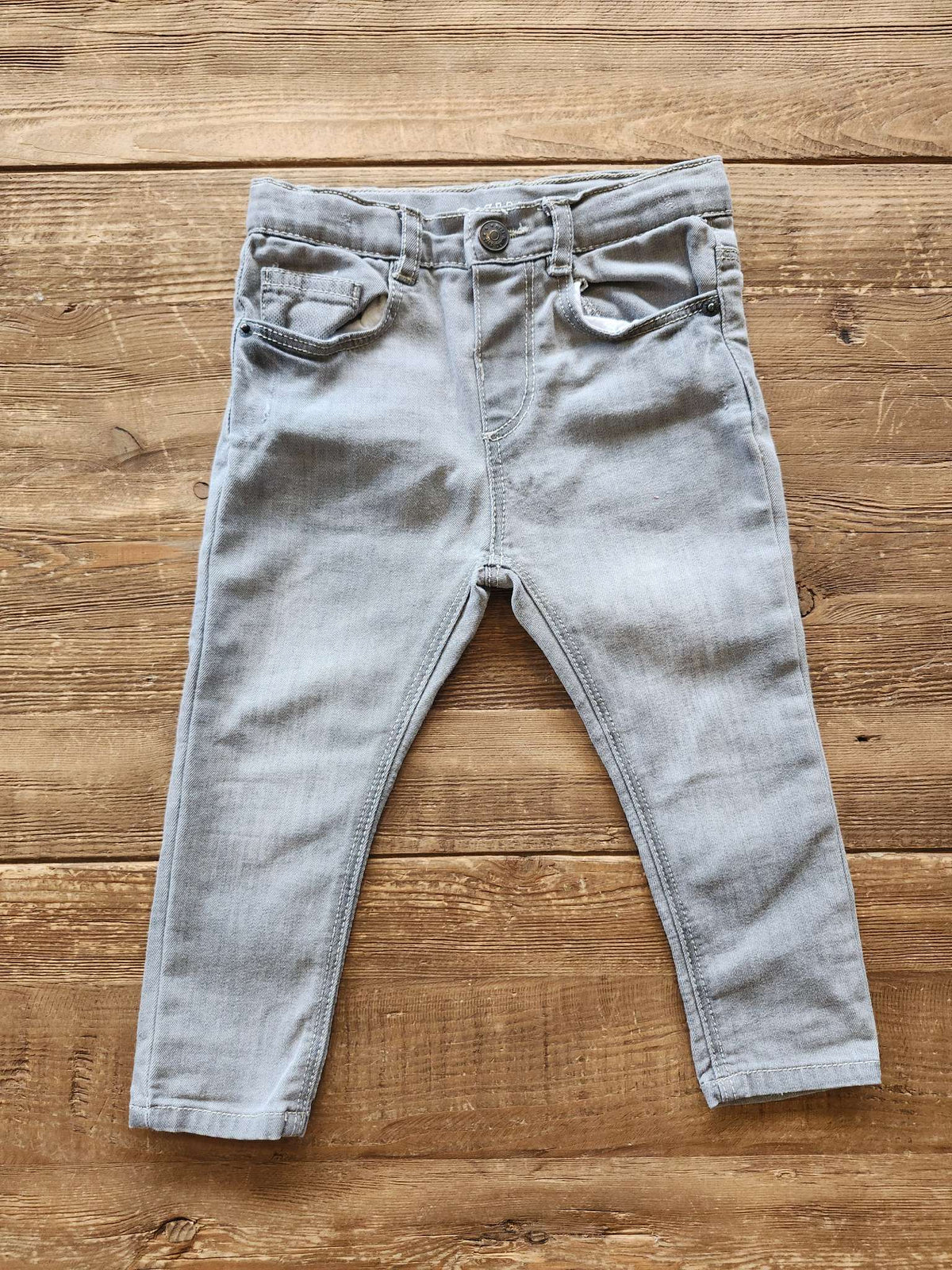 Zara skinny jeans, grey, 12-18M, like new, Kids 18 Month (12-18M)
