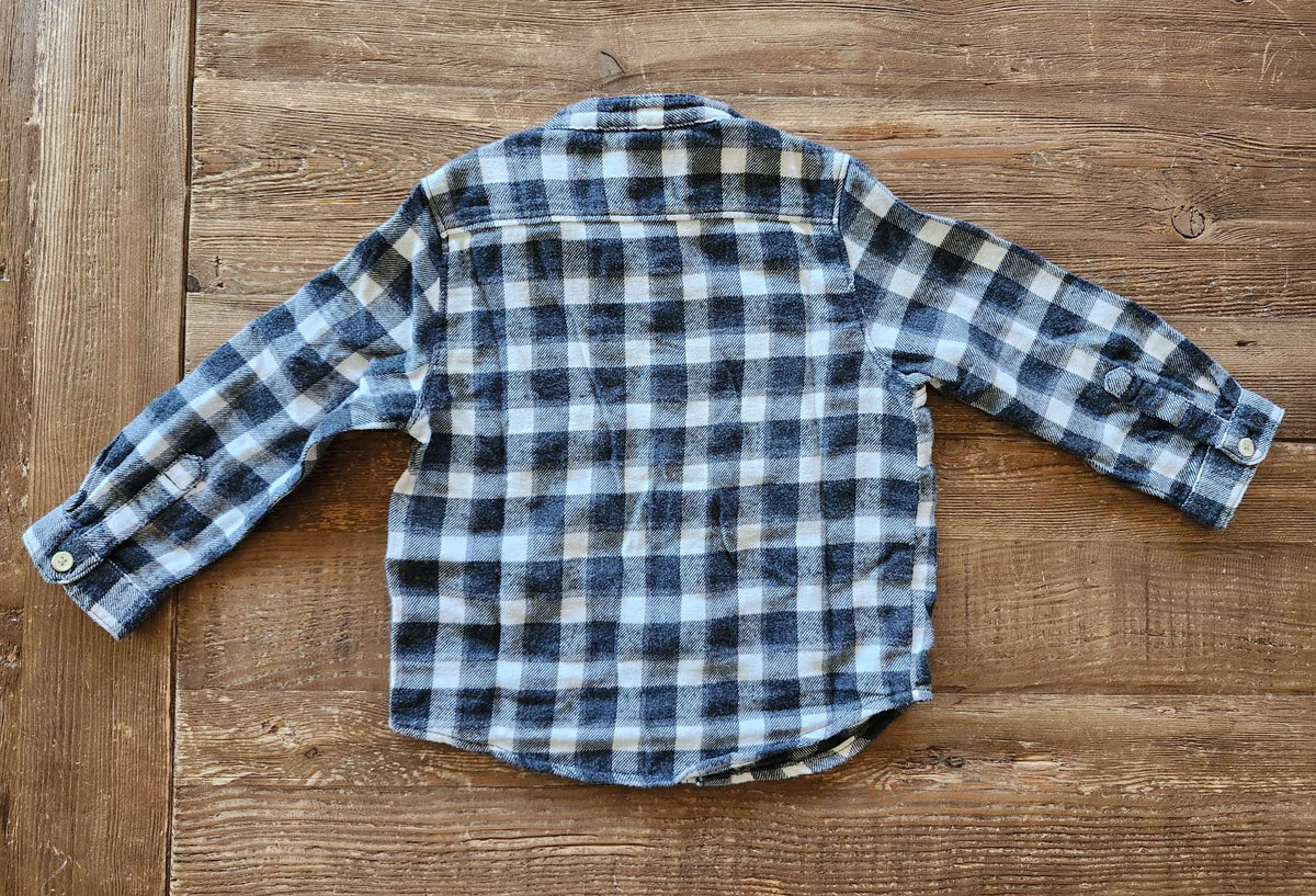 Zara flannel check shirt, 12-18M, like new, Kids 18 Month (12-18M)