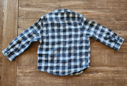 Zara flannel check shirt, 12-18M, like new, Kids 18 Month (12-18M)