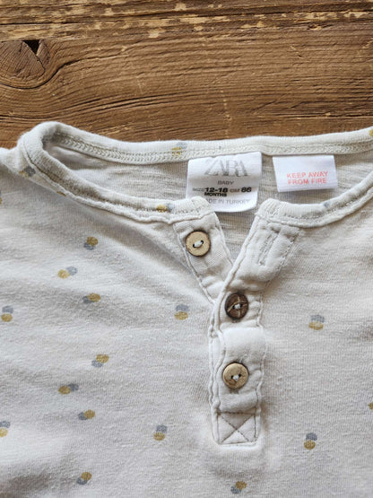 Zara dot shirt, 12-18M, Kids 18 Month (12-18M)