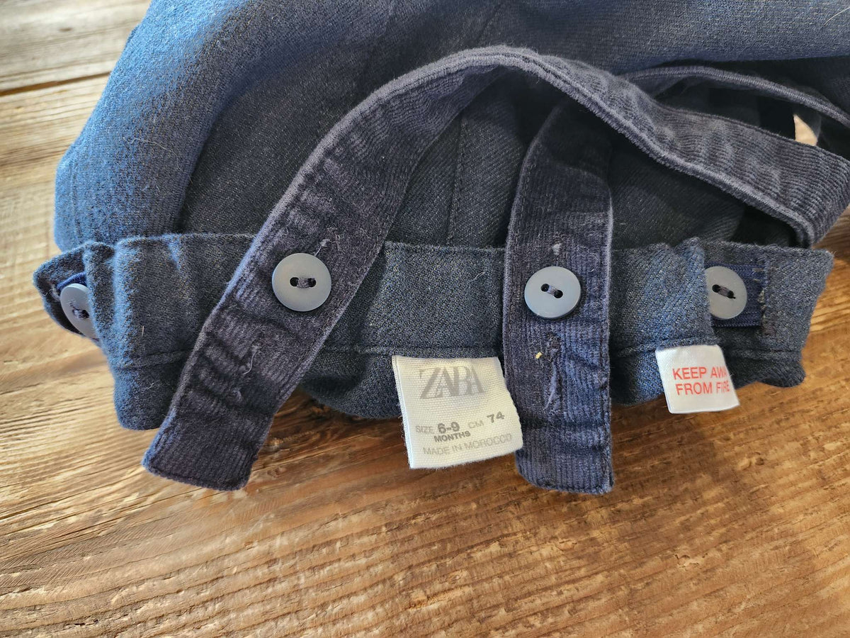 Zara baby overalls, navy, 6-9M, like new , Kids 9 Month (6-9M)