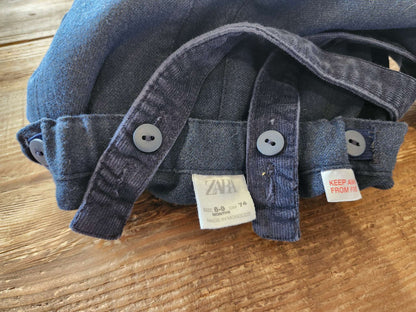 Zara baby overalls, navy, 6-9M, like new , Kids 9 Month (6-9M)