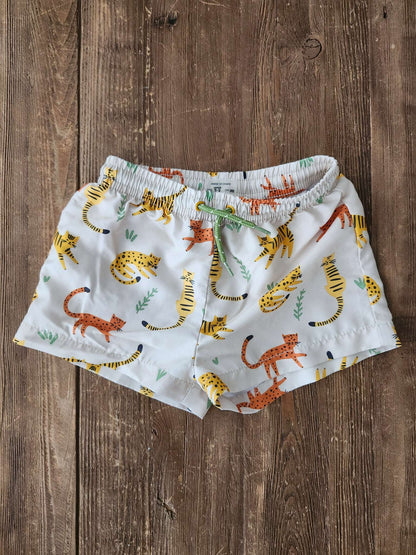 Zara jungle cats swim shorts, 2-3T, Kids 2T