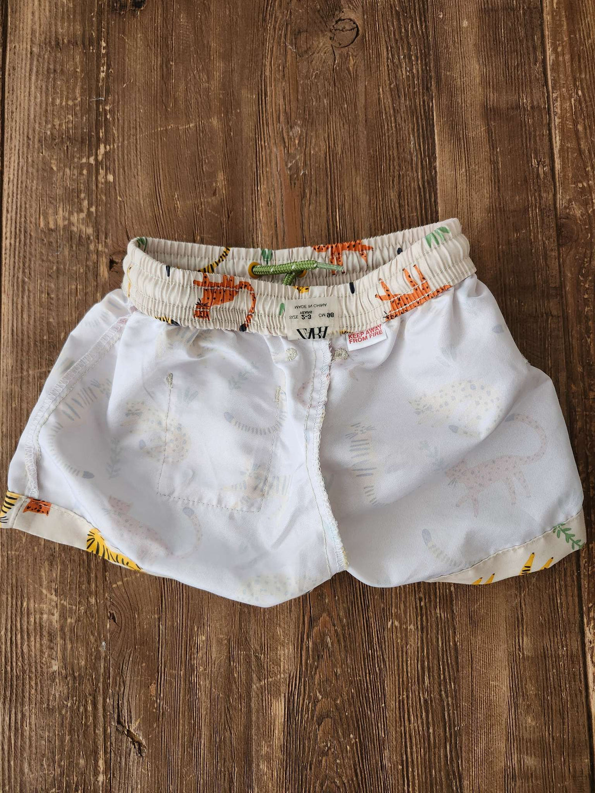 Zara jungle cats swim shorts, 2-3T, Kids 2T