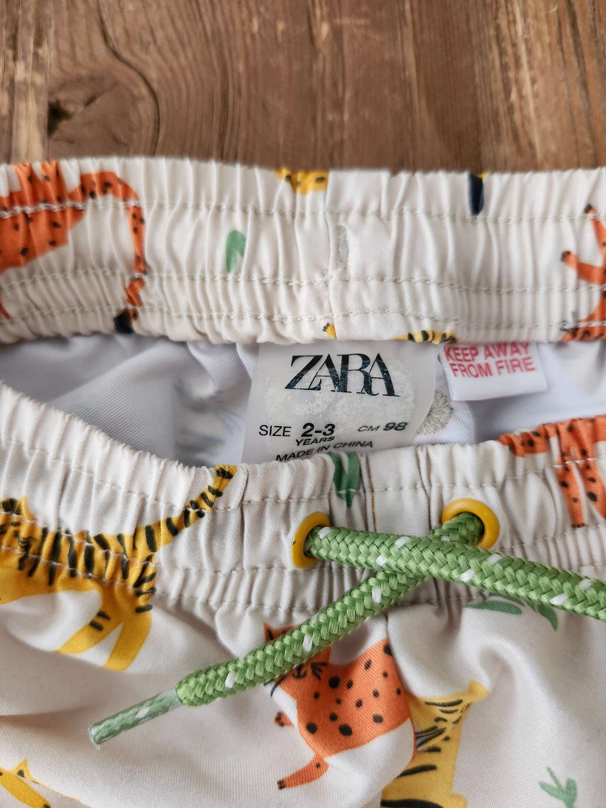 Zara jungle cats swim shorts, 2-3T, Kids 2T