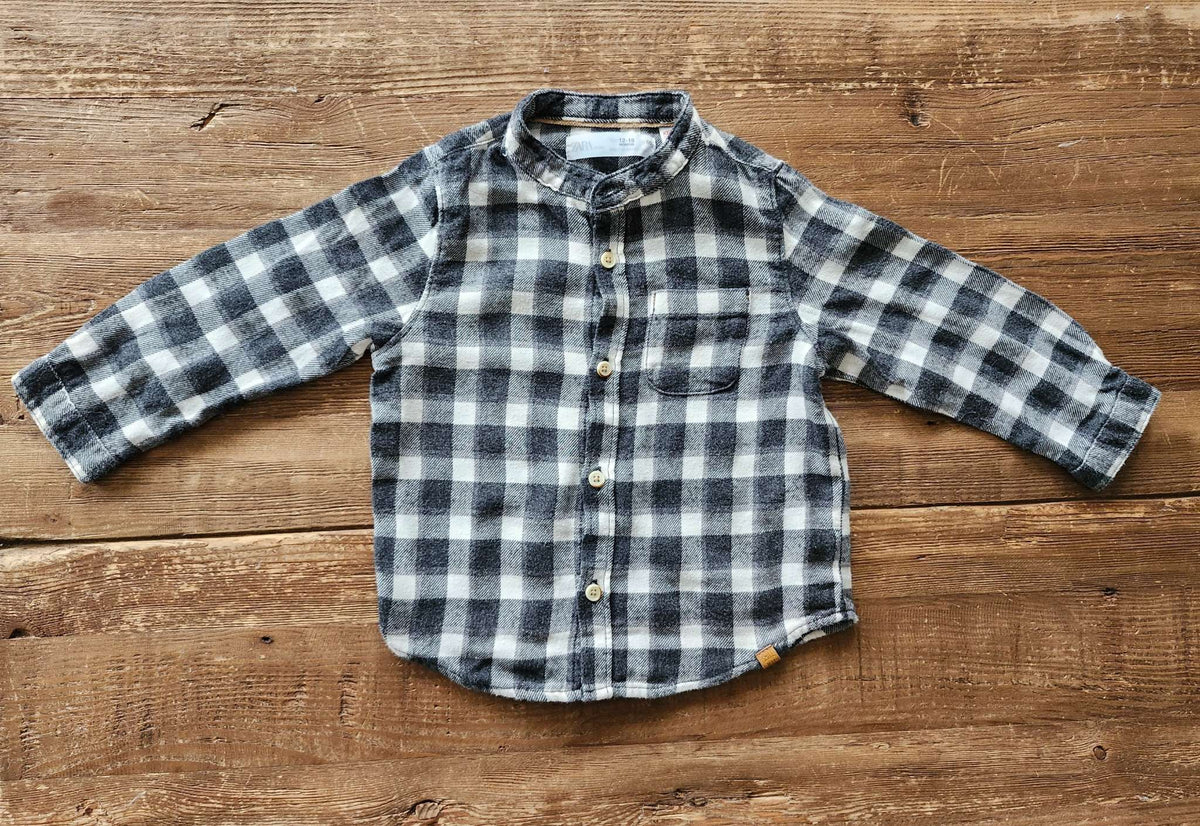 Zara check shirt, 12-18M, Kids 18 Month (12-18M)