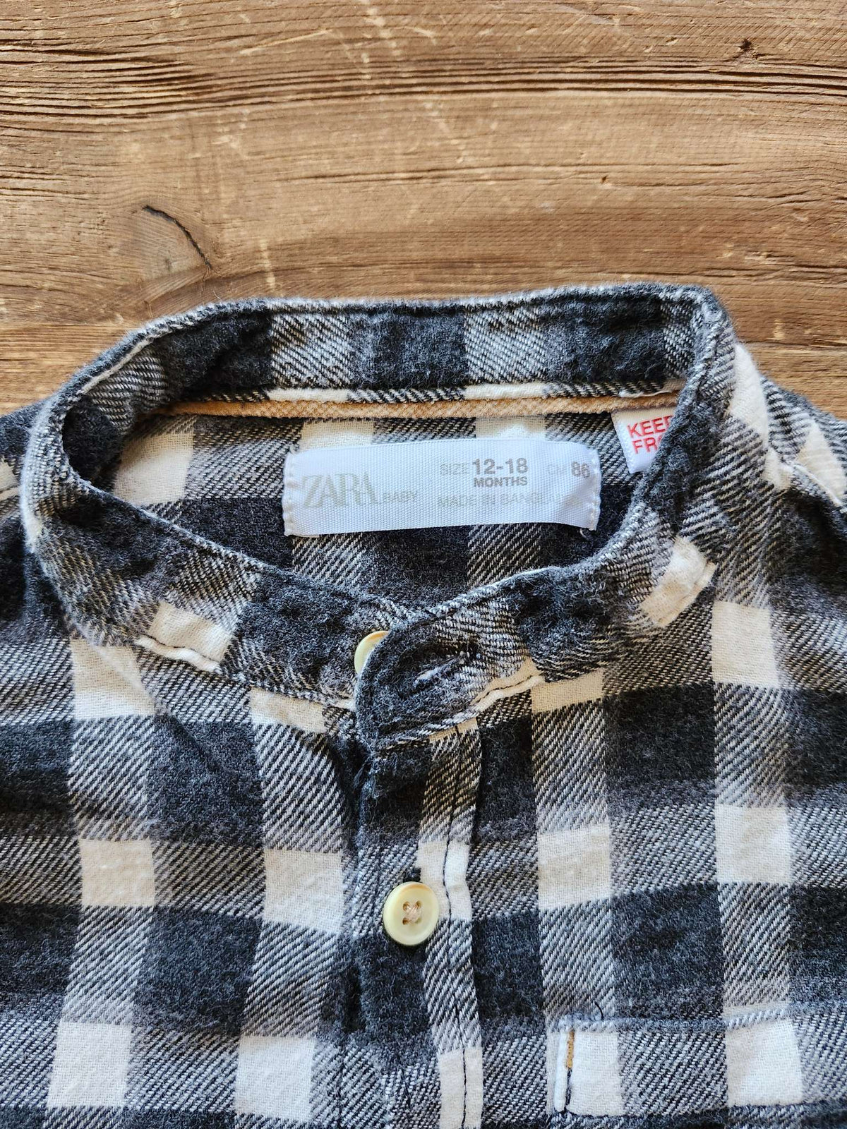 Zara check shirt, 12-18M, Kids 18 Month (12-18M)