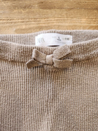 Zara, girls knit ribbed leggings, 5T, Kids 5/5T