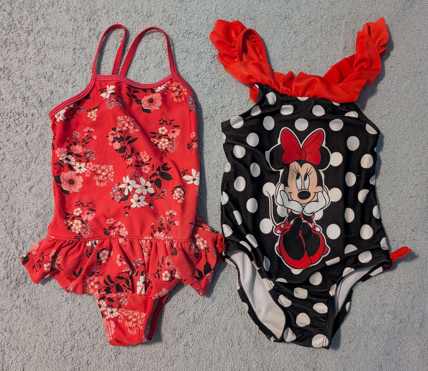 Girls 3T Bathing Suits (Minnie Mouse & Floral), Kids 3T