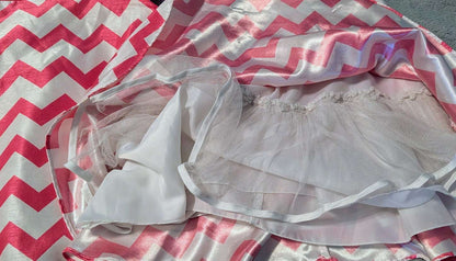 Matching Girls (4T & 6T) Dresses Pink Chevron Lined - 2 pcs, Kids 4/4T