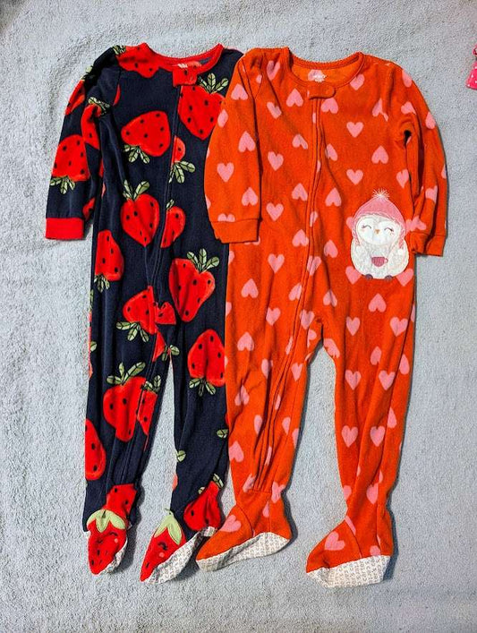 Carter's fleece footed pajamas 3T - 2 pcs, Kids 3T