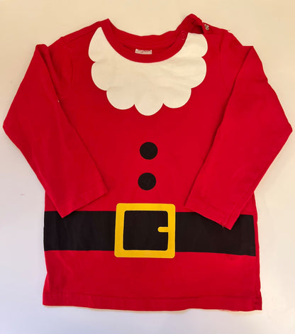 H&M 12-18m long sleeve Santa shirt, Kids 18 Month (12-18M)