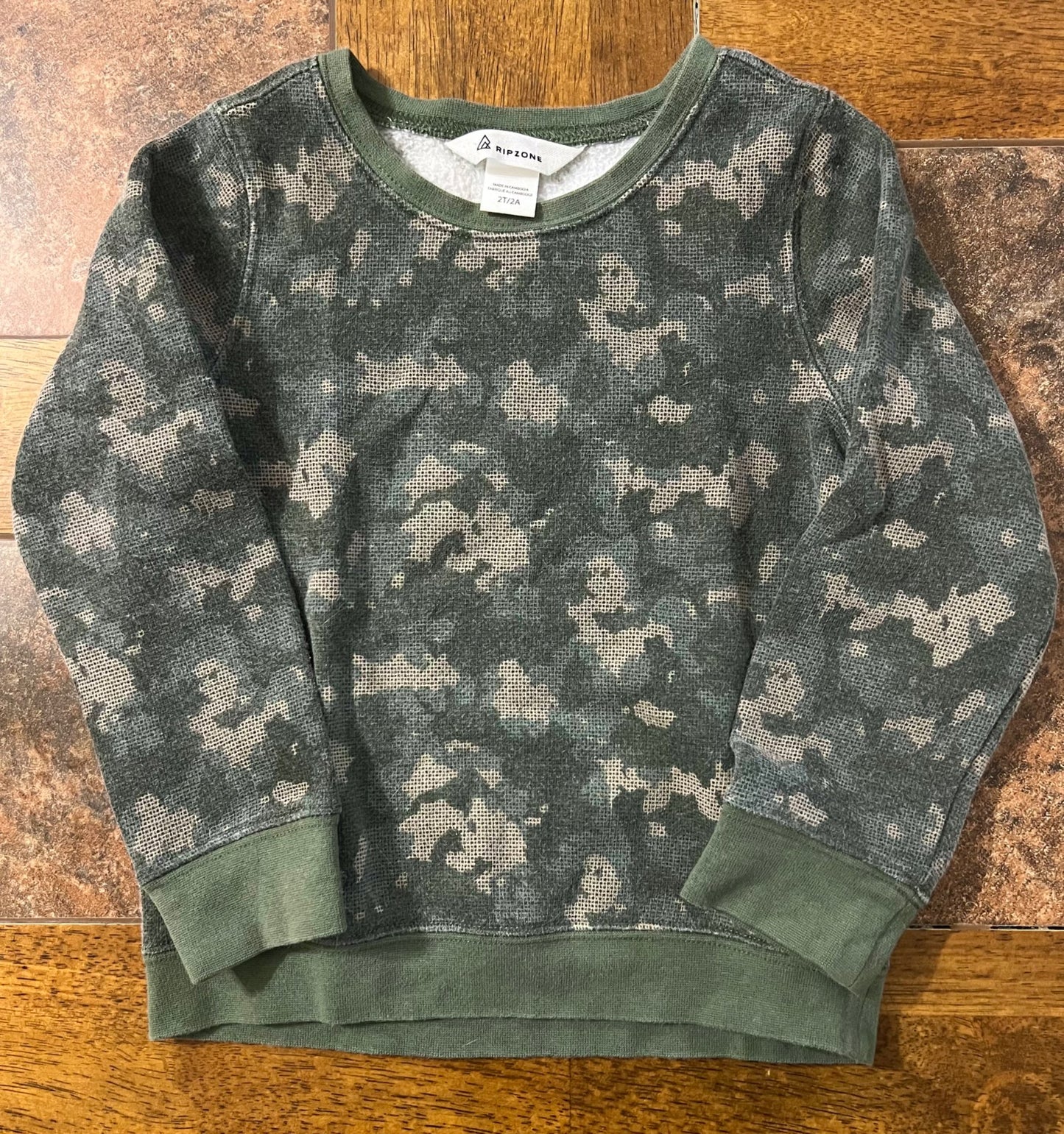 Ripzone digi camo sweater, Kids 2T