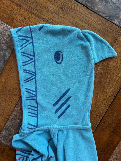 Shark hooded poncho towel