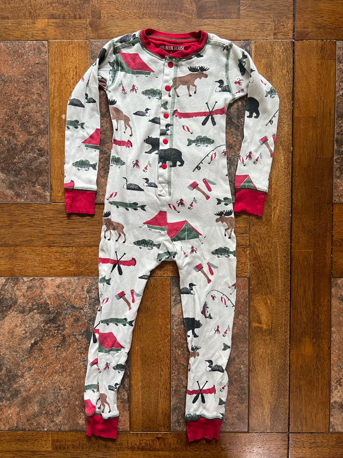 Little Blue House camping theme pyjamas , Kids 2T