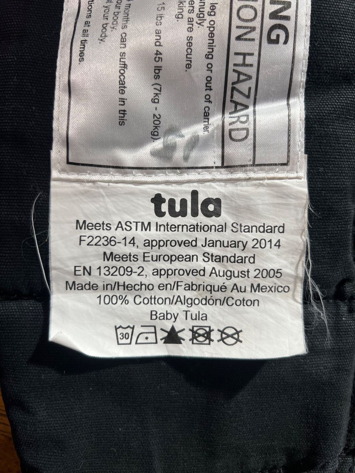 Tula standard baby carrier with hood