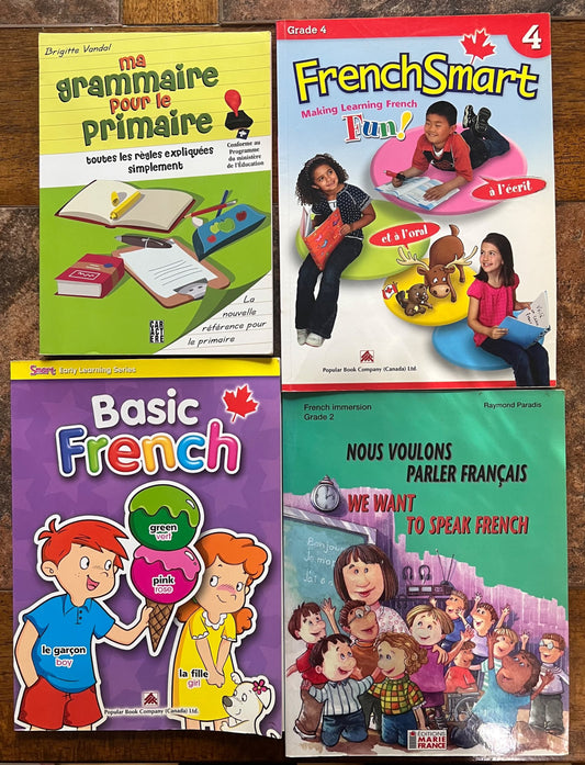 4 French school exercise books