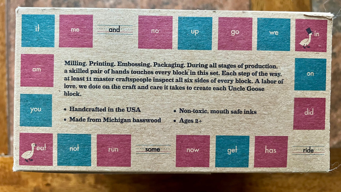 Uncle Goose sight words wood stacking blocks - retails $68