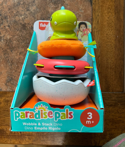 New Fisher Price Paradise Pals Wobble and Stack Dino