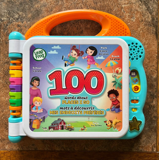 Leap Frog 100 Words About Places I Go bilingual book