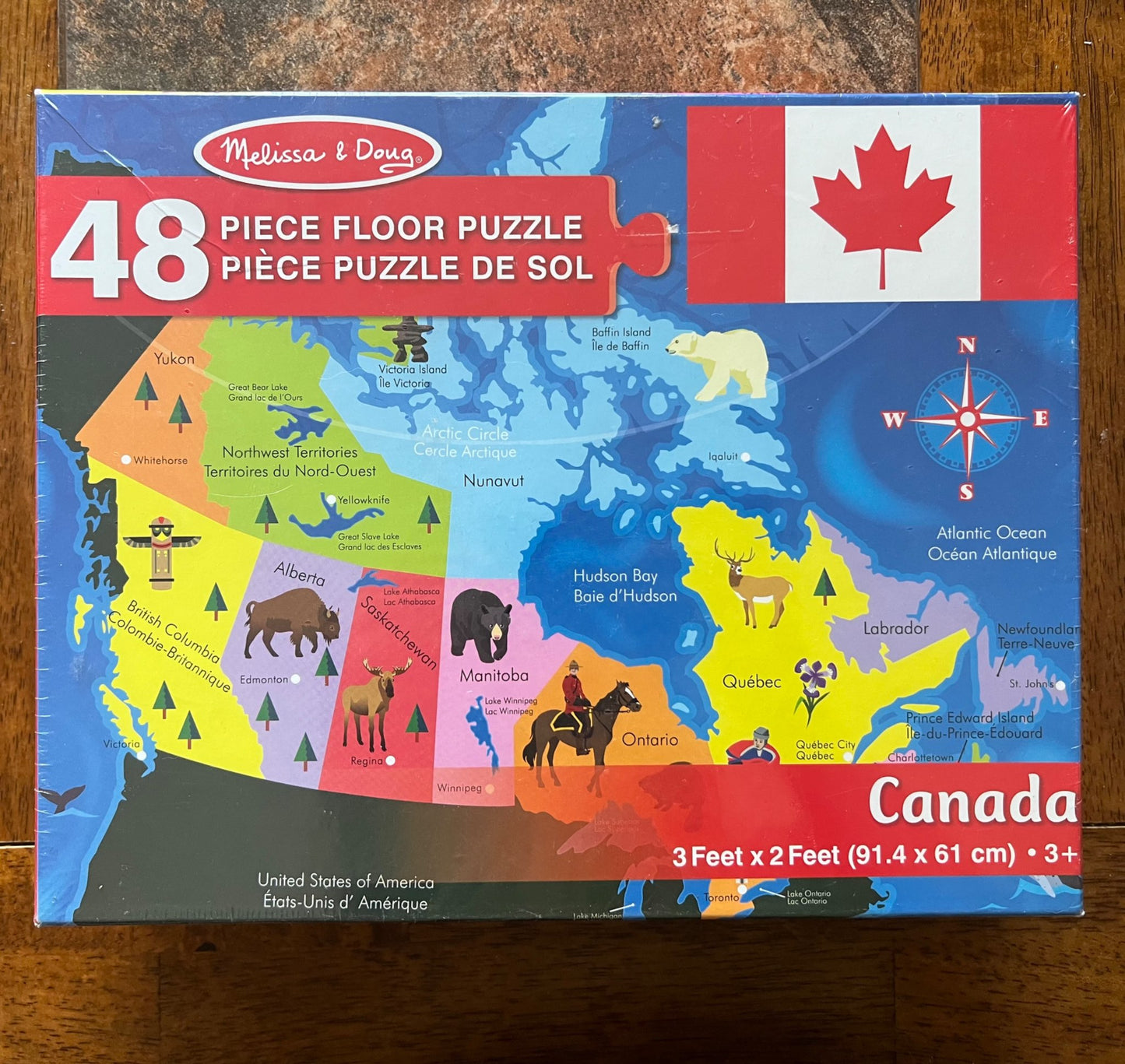 New Melissa and Doug 48 piece Canada floor puzzle
