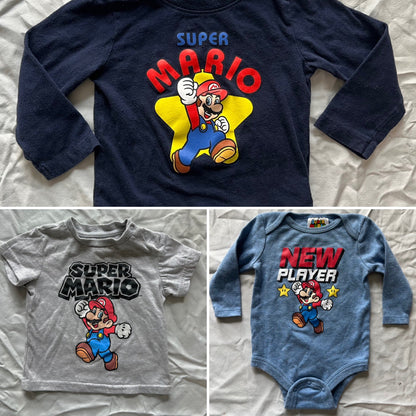 Bundle of Mario tops, Kids 12 Month (9-12M)