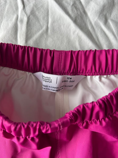 MEC rain pants 12m. Retails $35, Kids 12 Month (9-12M)