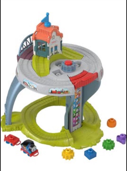 Thomas & Friends Toddler Toy My First Train Table with Track, Cargo Stacking & Fine Motor Activities