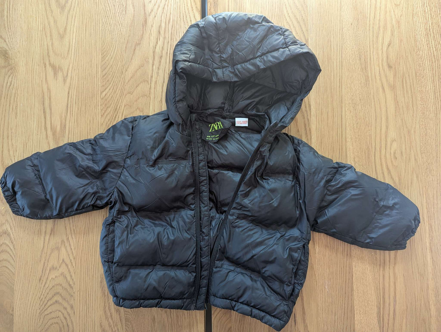 Black Puffer Jacket - Zara, Kids 18 Month (12-18M)