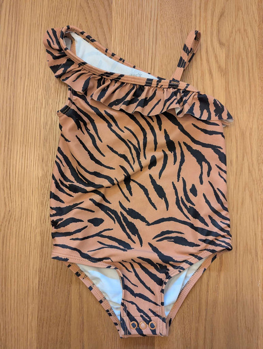 Tiger Print Toddler Swimsuit, Kids 24 Month (18-24M)