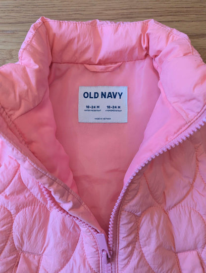 Quilted Pink Vest, Kids 24 Month (18-24M)