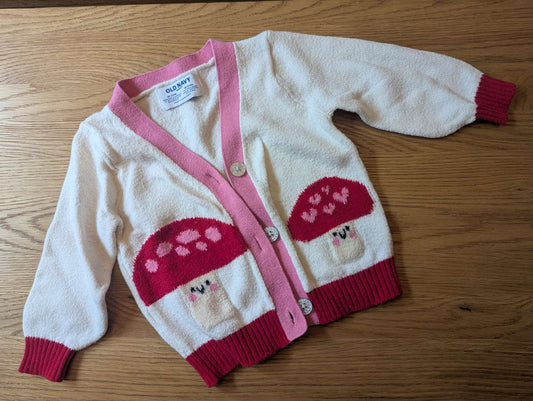 Mushroom Knit Cardigan, Kids 24 Month (18-24M)