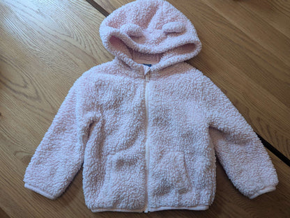 Pink Fuzzy Fleece Jacket, Kids 24 Month (18-24M)
