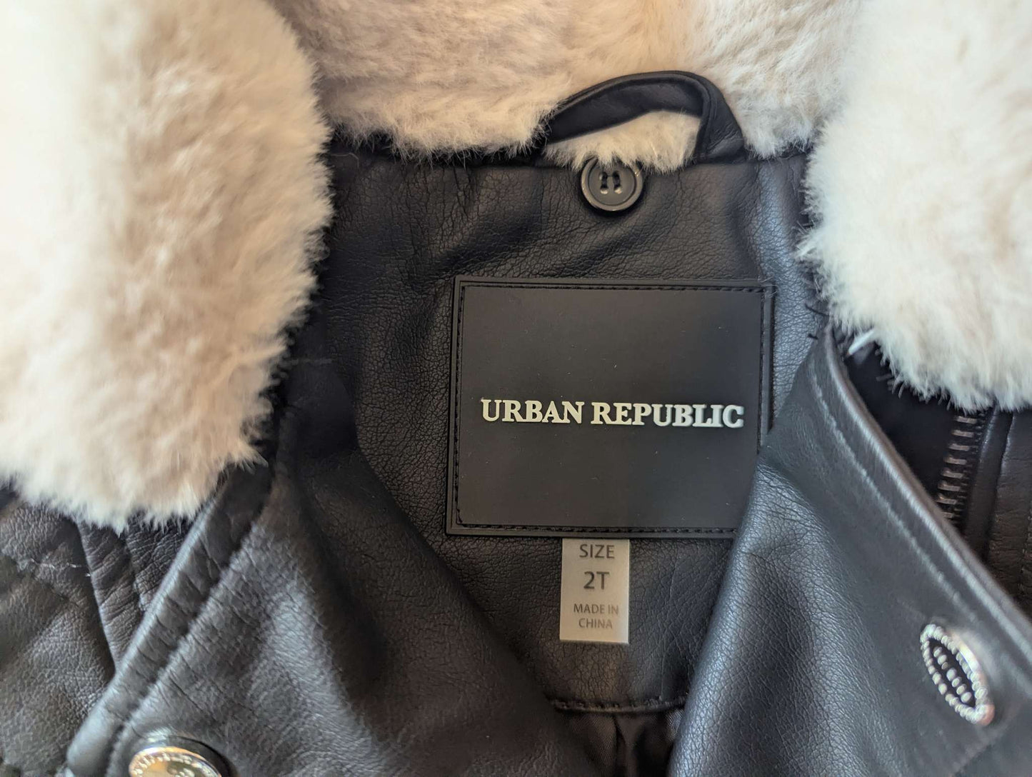 Faux Leather Jacket, Kids 2T