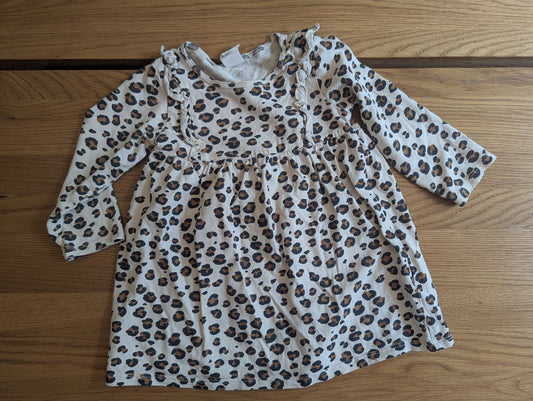 Leopard Cotton Dress, Kids 12 Month (9-12M)